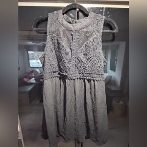 Elegant Black Lace black baby doll shirt/dress